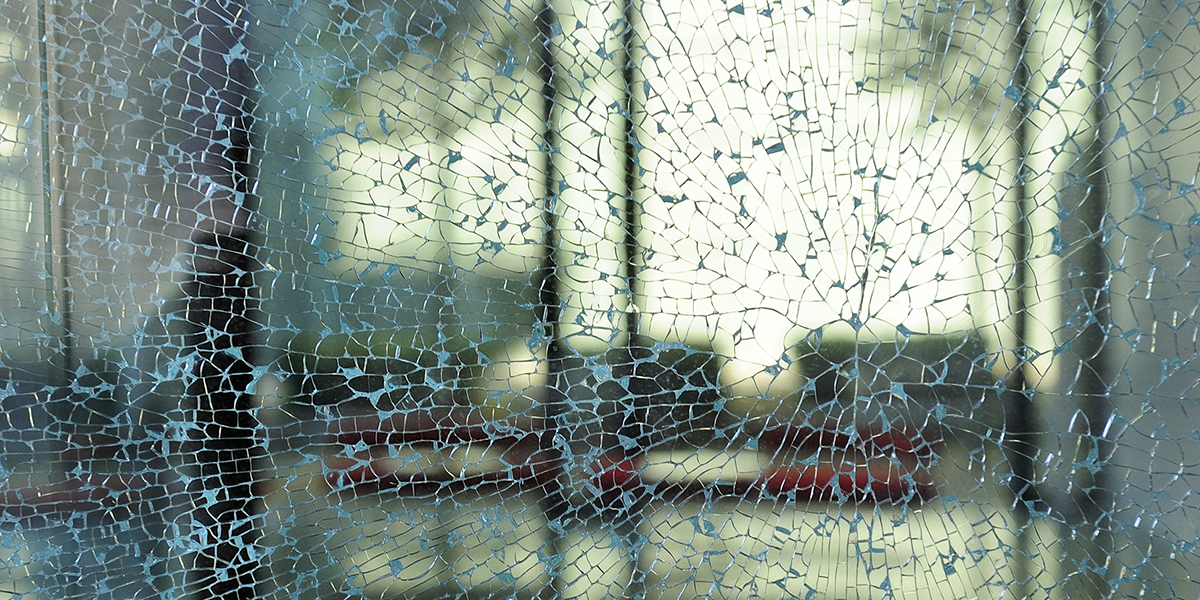 krossat glas