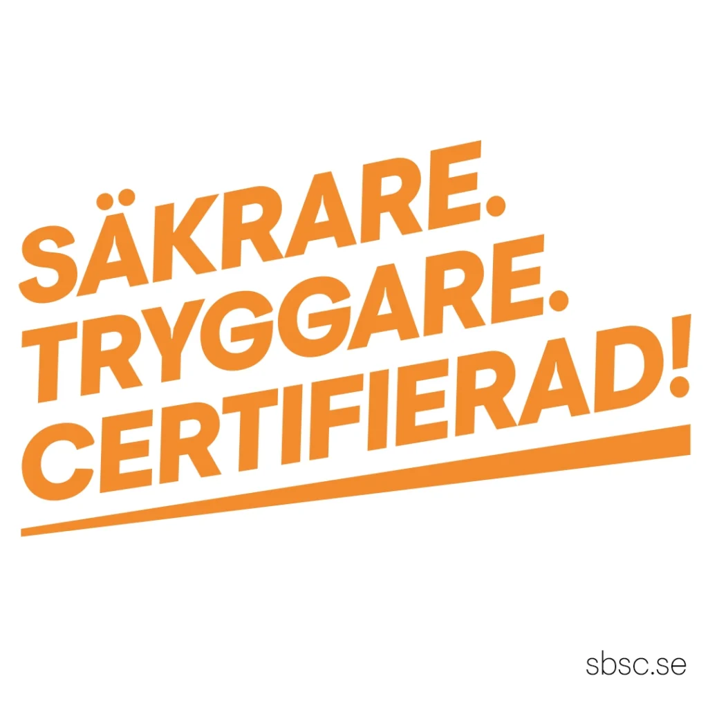 säkrare tryggare certifierad logo